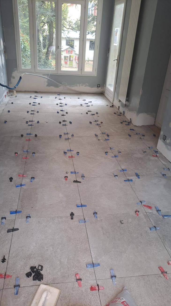 Pose de carrelage intérieur